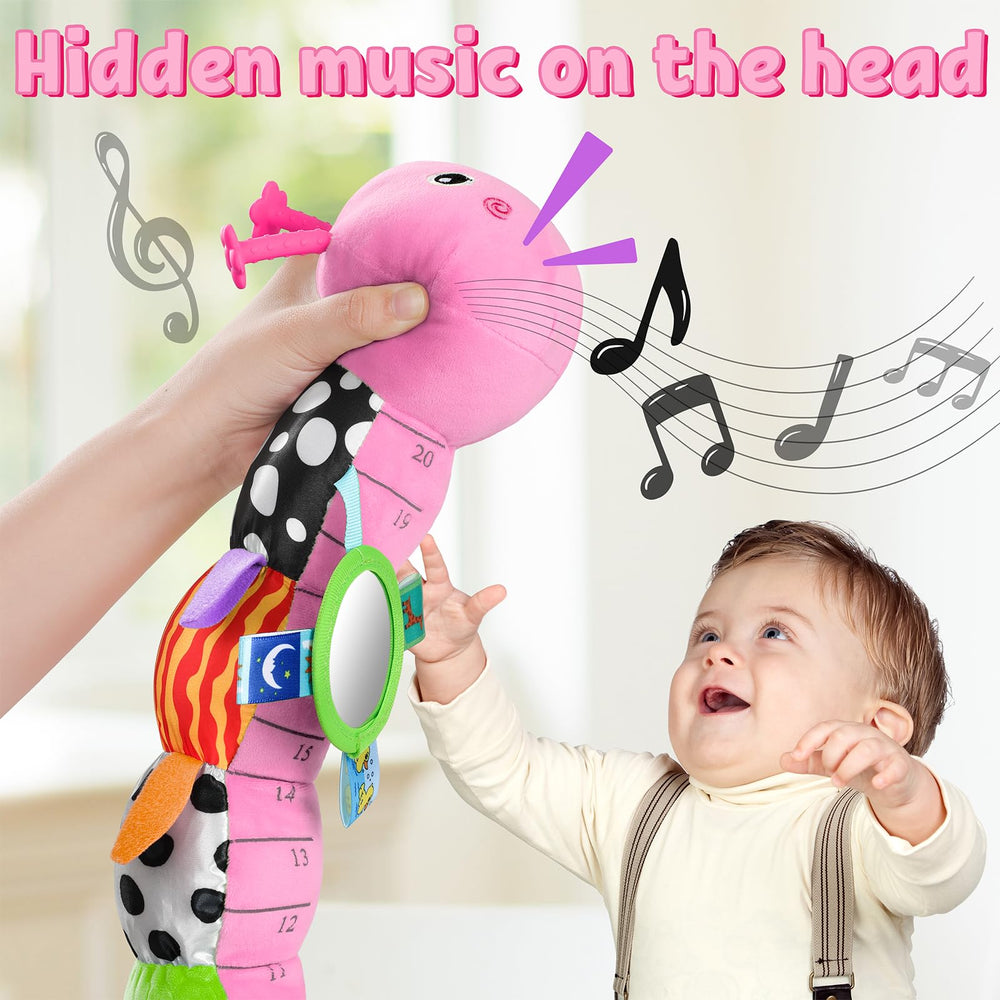 LIGHTDESIRE caterpillar neck mirror and squeak engage early visual-auditory cues.