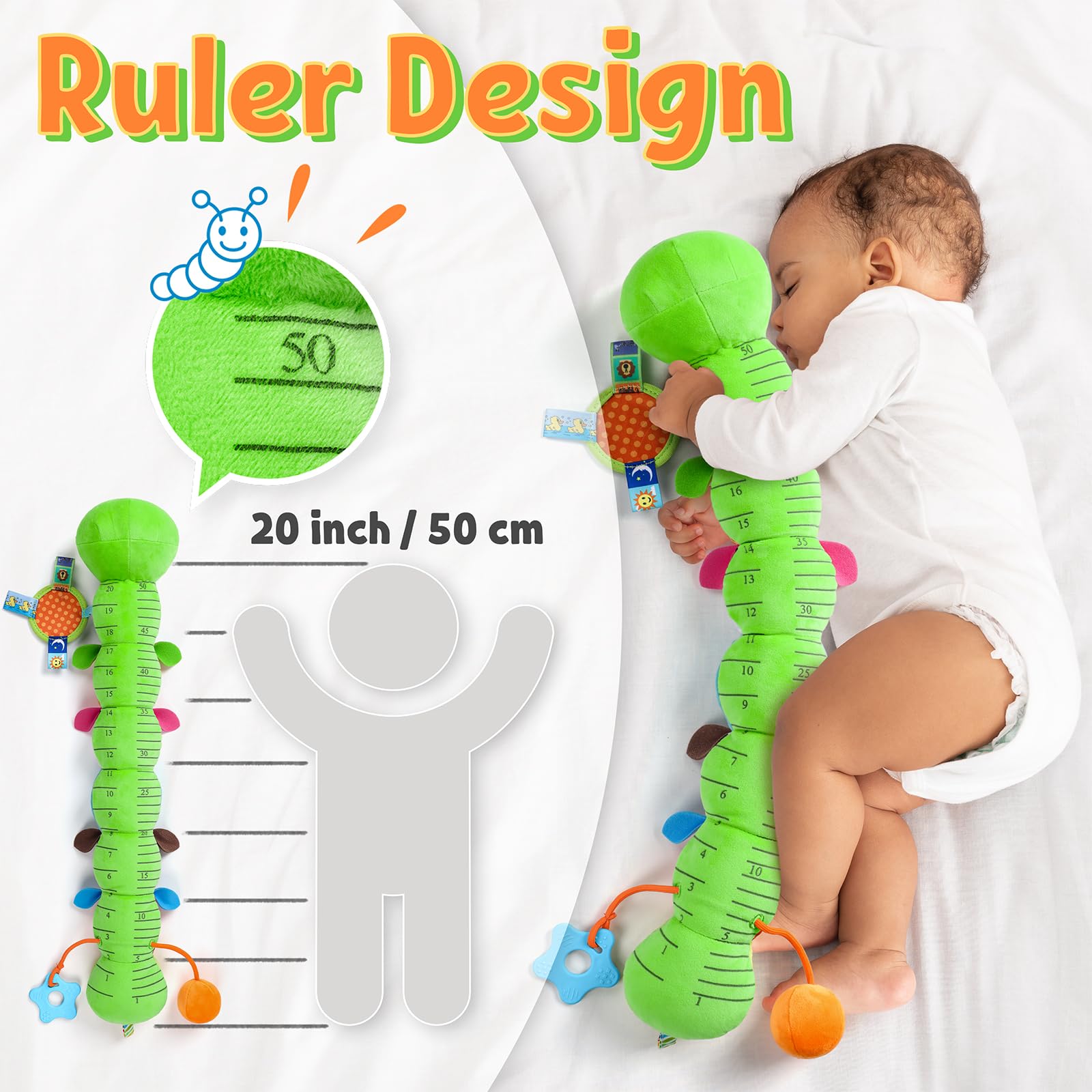 LIGHTDESIRE Caterpillar includes pull-tail rattle to encourage grasping