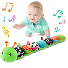 LIGHTDESIRE musical caterpillar toy front view with relaxing tummy time melody