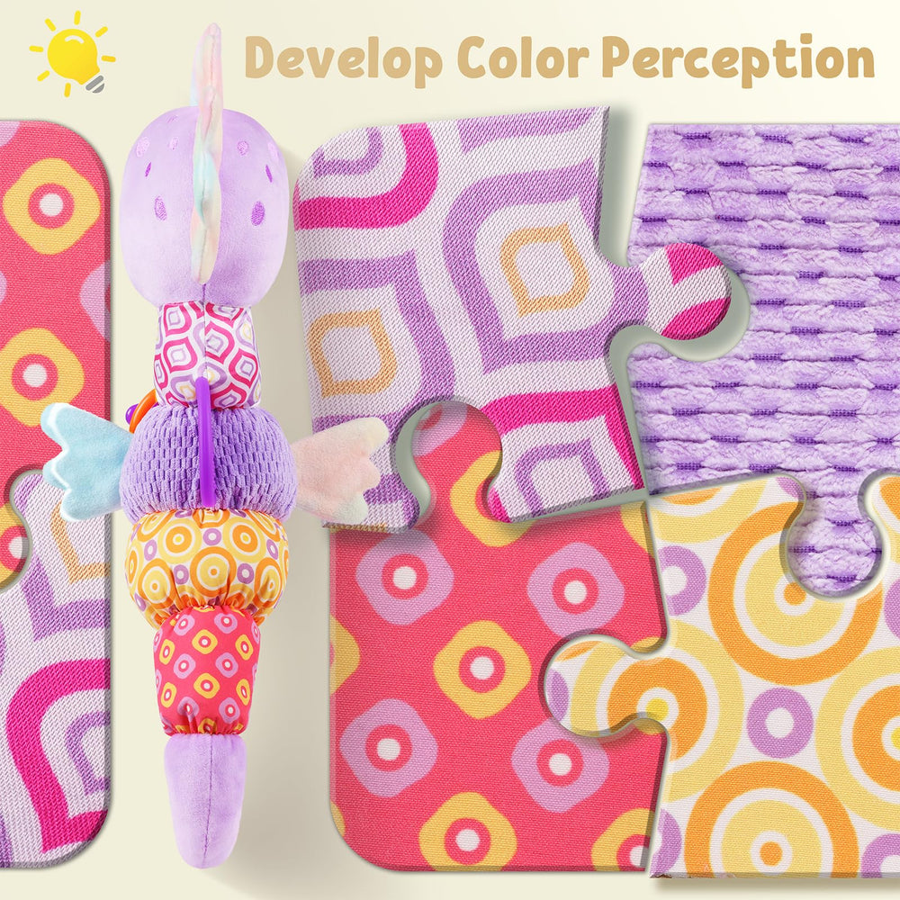 LIGHTDESIRE plush seahorse toy offers soft cuddles and comfort.