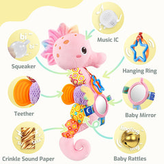 LightDESIRE seahorse rattle provides gentle sounds for development