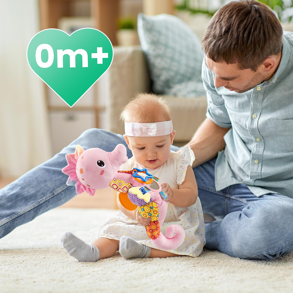 LightDESIRE seahorse plush offers safe sensory play for babies