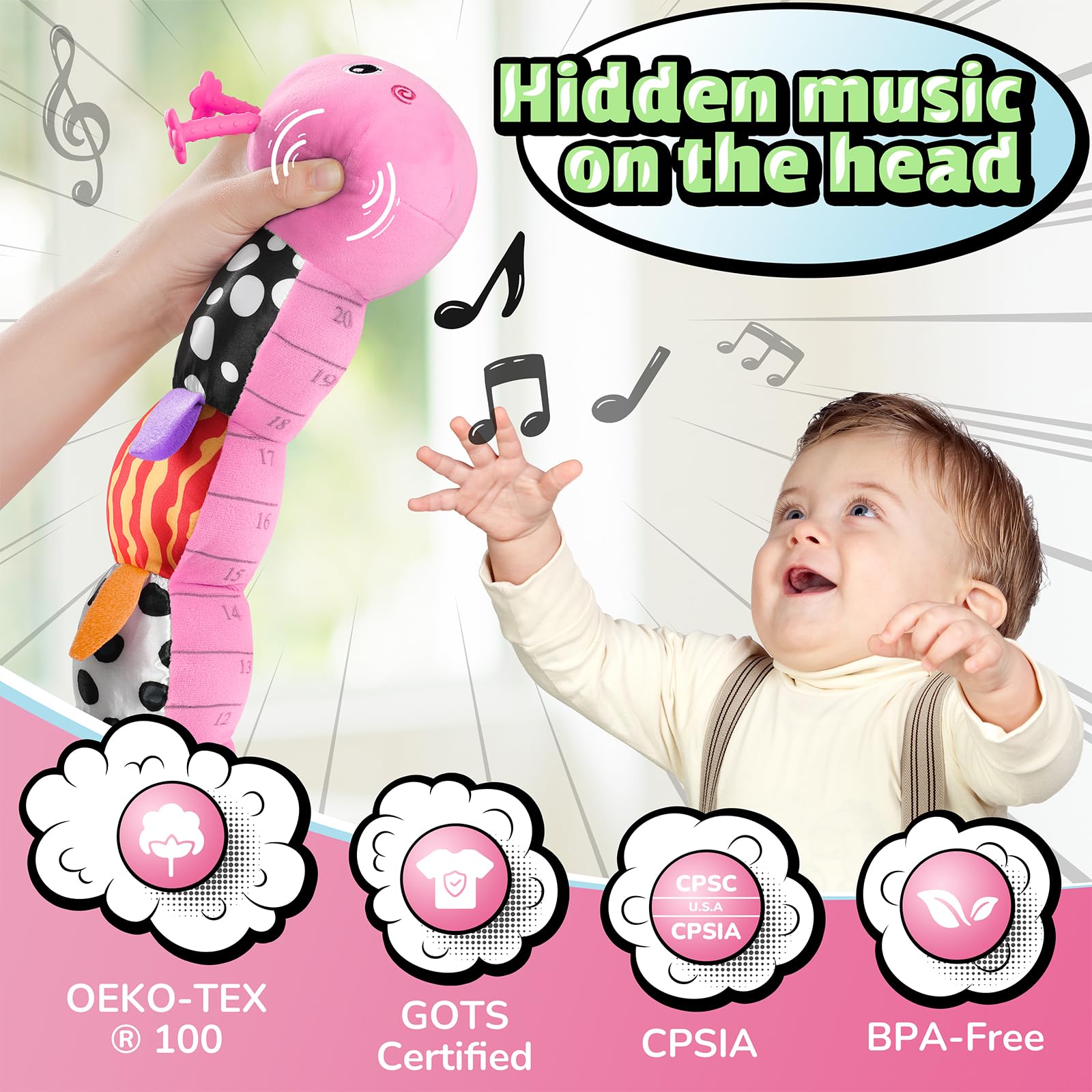 LIGHTDESIRE soft plush baby toy for gentle sensory play and comfort.