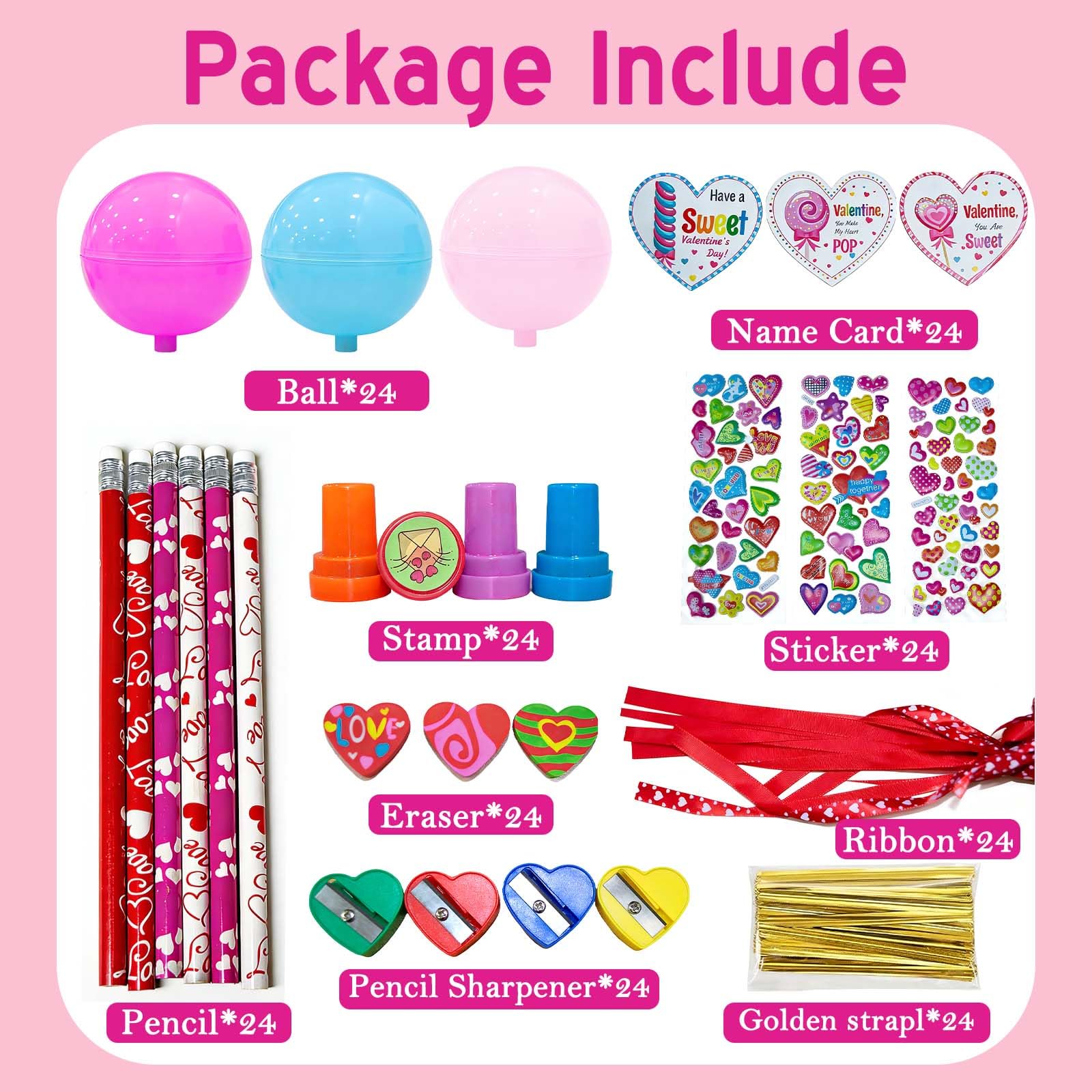 Lihome valentines kit with slap bracelets—easy party favors.