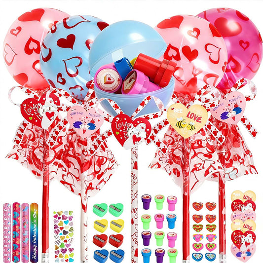 Lihome giant lollipop valentines kit with cards for classroom gifting.