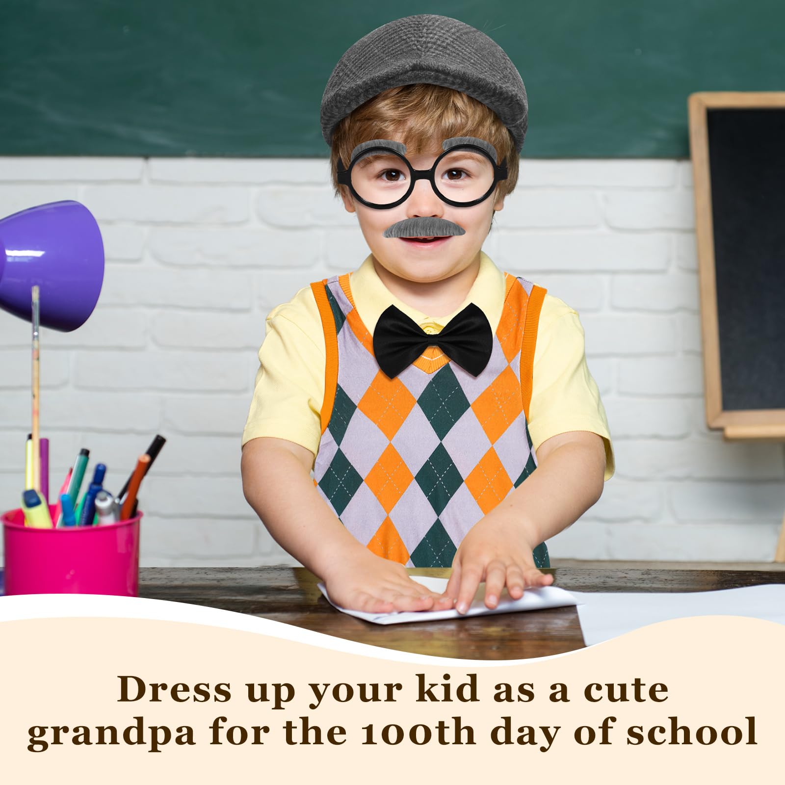 Liitrsh costume set 100 days props, complete dress-up kit for school celebrations and Halloween.