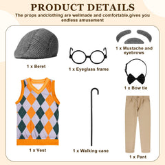 Liitrsh grandpa costume beret, completes retro look for school events and parties.
