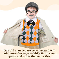 Liitrsh eyeglasses frame, black accessory to enhance vintage grandpa disguise.