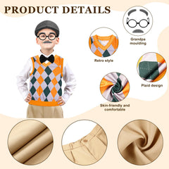Liitrsh old-man props mustache-eyebrows, easy self-adhesive props for quick character transform.