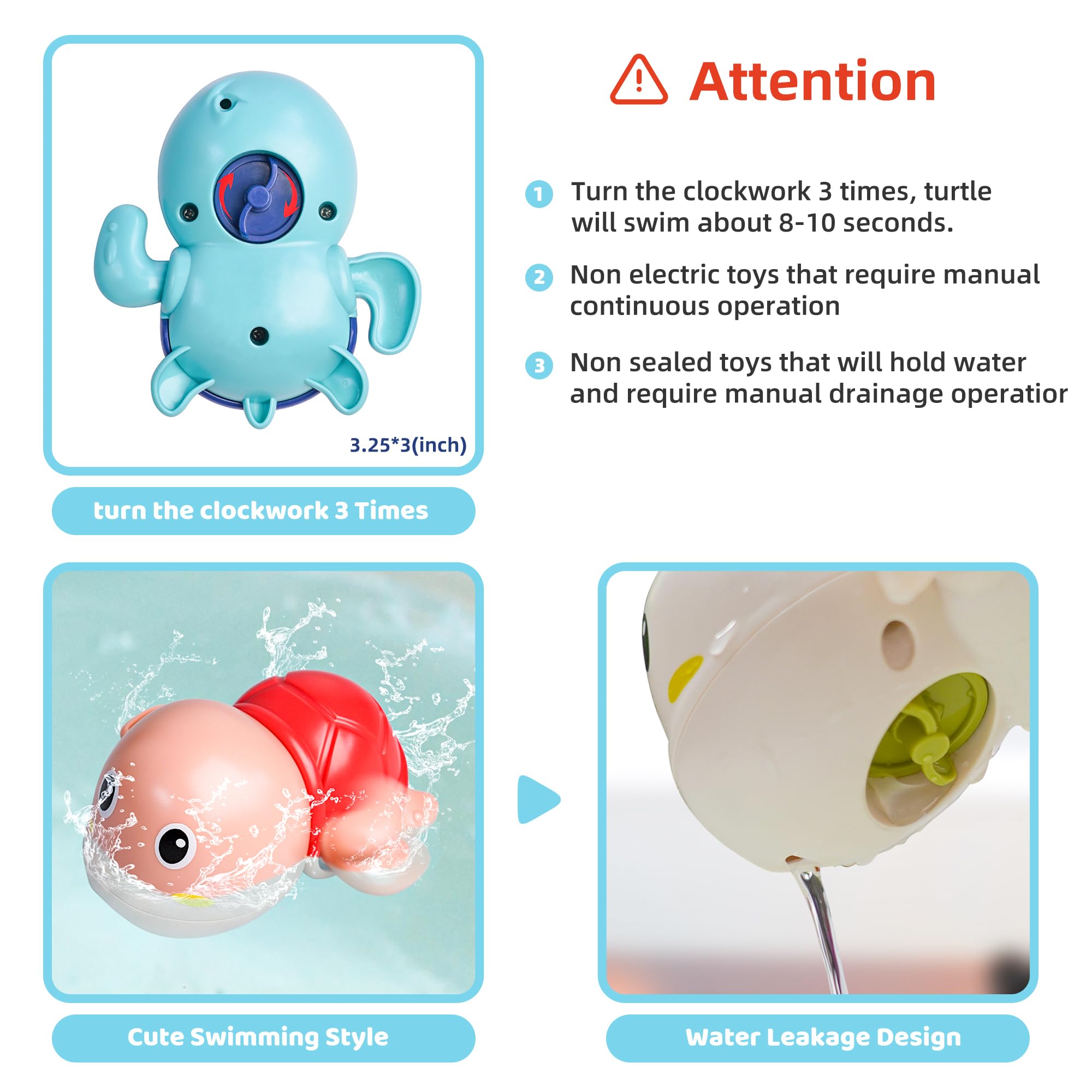 LiKee gift-ready bath toy set for babies and toddlers