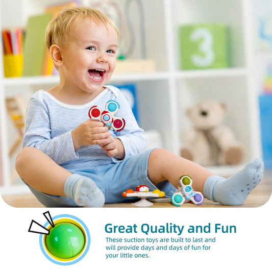 LiKee multi-sensory toy with press and bounce stimulates sight, hearing, and touch.