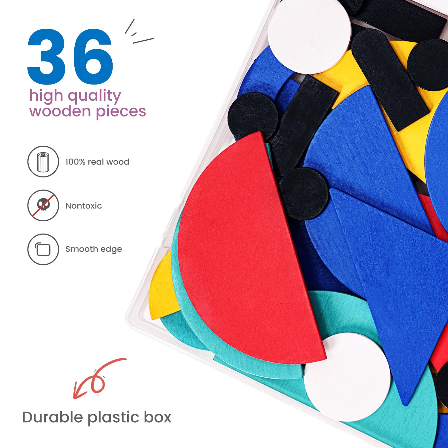 LiKee Natural Wood Blocks provide smooth edges for safe, tactile building play.