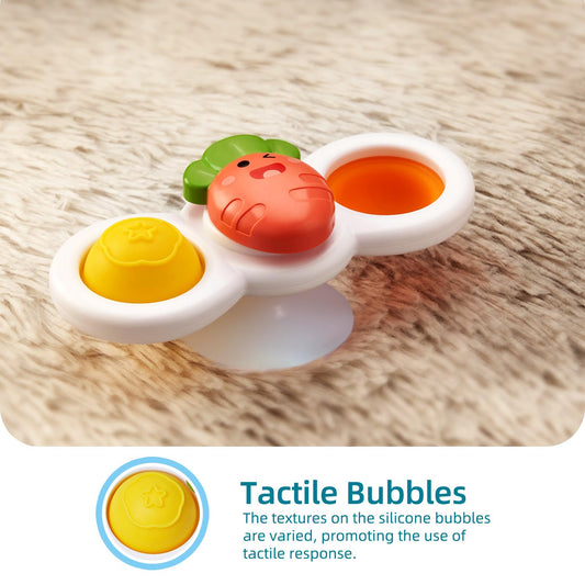 LiKee bath toy adheres securely to tub surfaces for flexible play