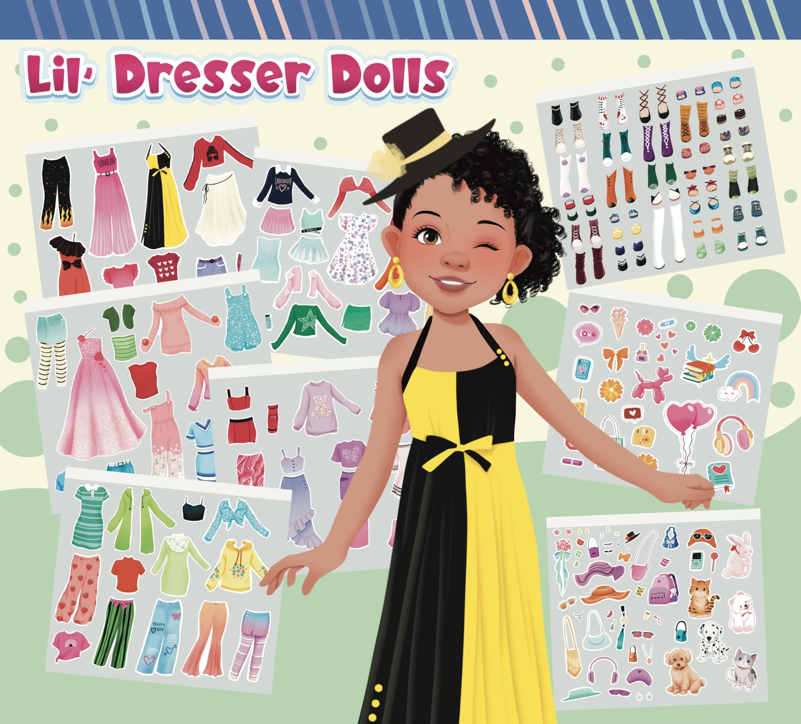 Lil' Dresser Dolls hairstyle diversity page highlights inclusive looks for every kid.