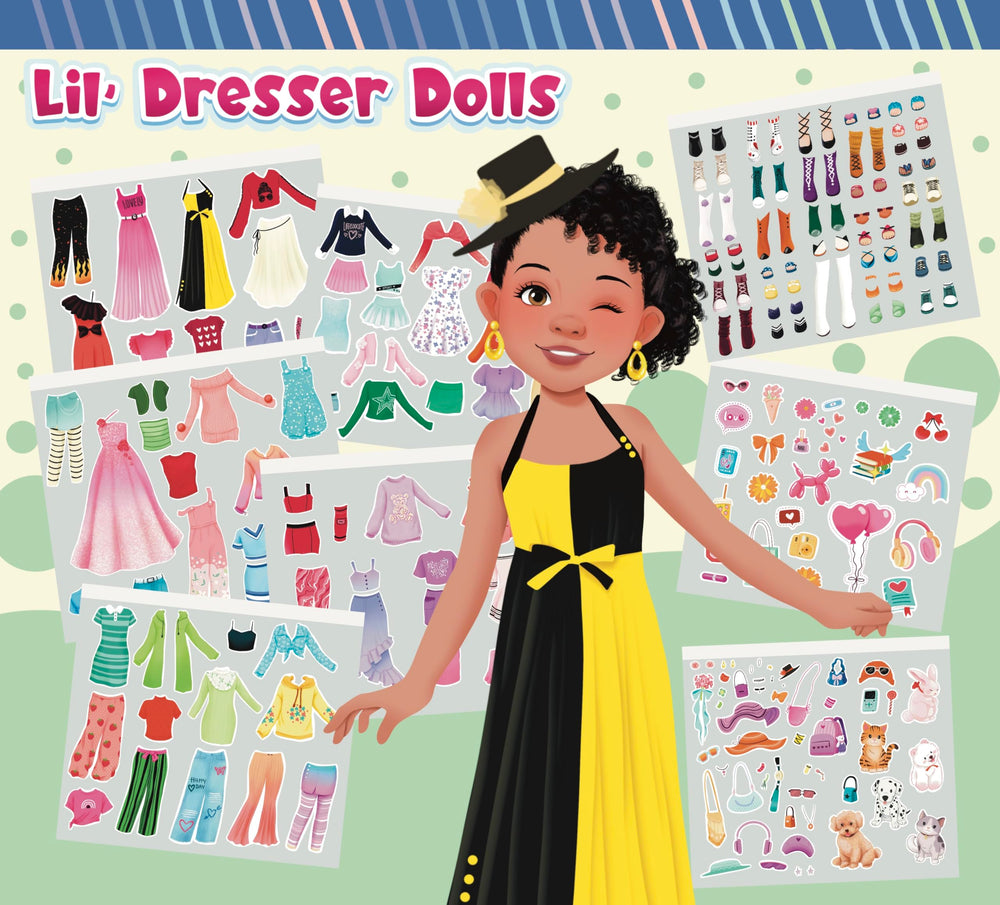 Lil' Dresser Dolls hairstyle diversity page highlights inclusive looks for every kid.