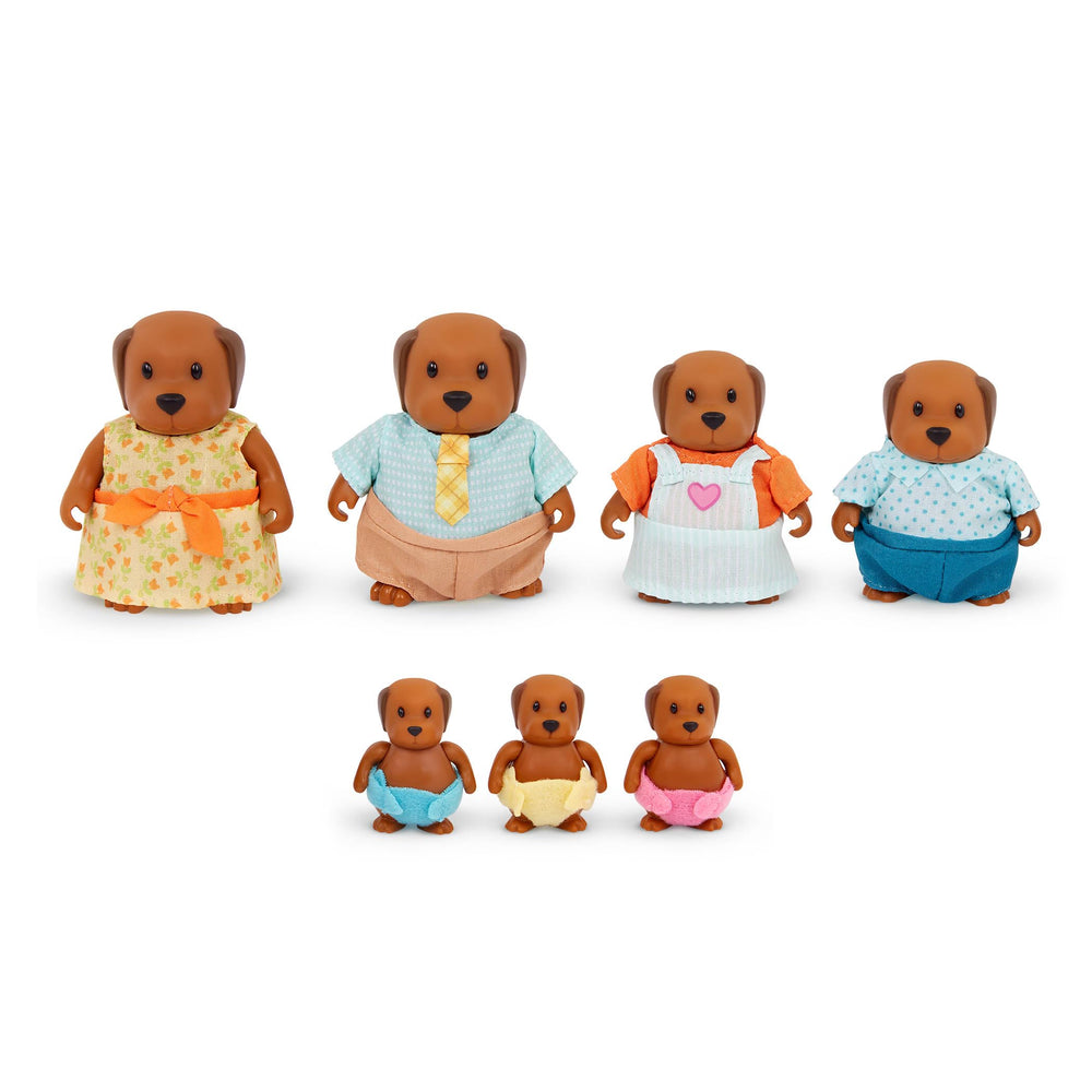 Li'l Woodzeez Wagadoodle mom Wanda and dad Chester figures for storytelling.