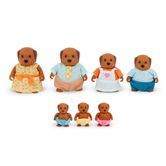 Li'l Woodzeez Wagadoodle mom Wanda and dad Chester figures for storytelling.