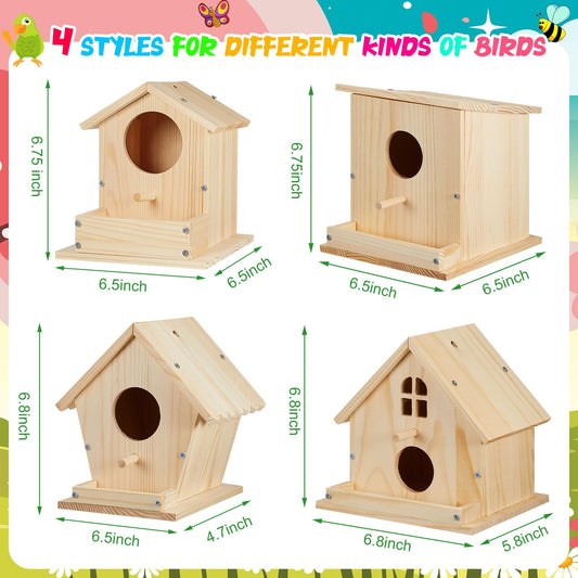Liliful birdhouse kit paints and brushes for vibrant DIY designs