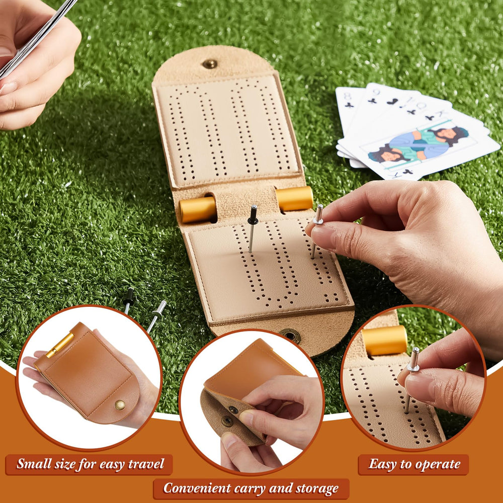 Liliful cribbage board metal pegs feel sturdy for long lasting play