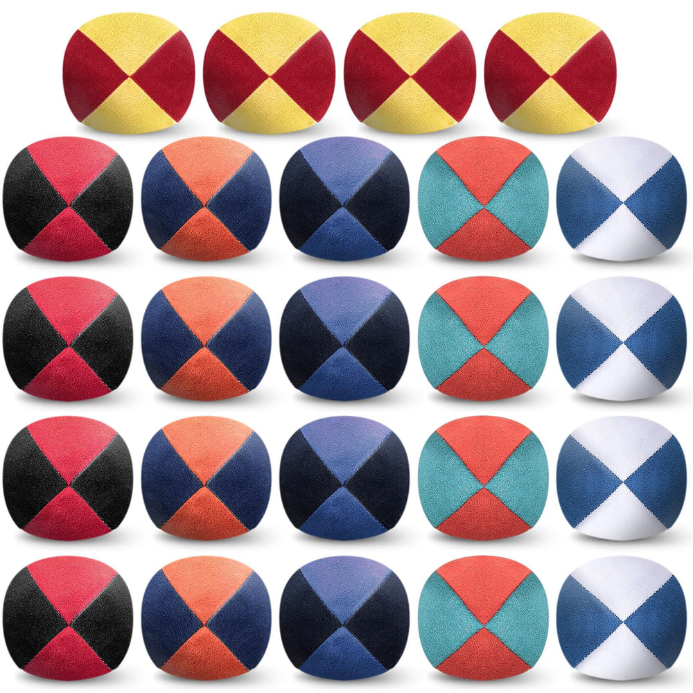 Liliful footbag 24-piece multicolor set for indoor play