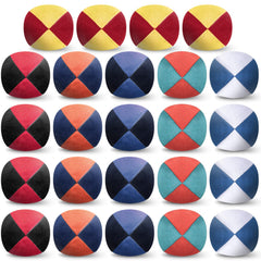 Liliful footbag 24-piece multicolor set for indoor play