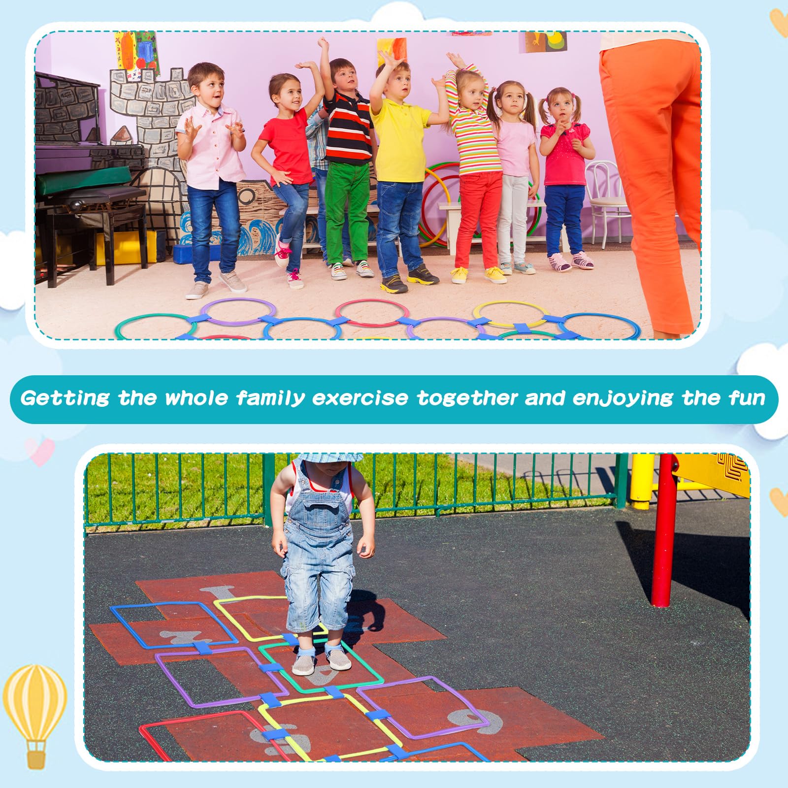 Liliful hopscotch setup in minutes for indoor or outdoor activity