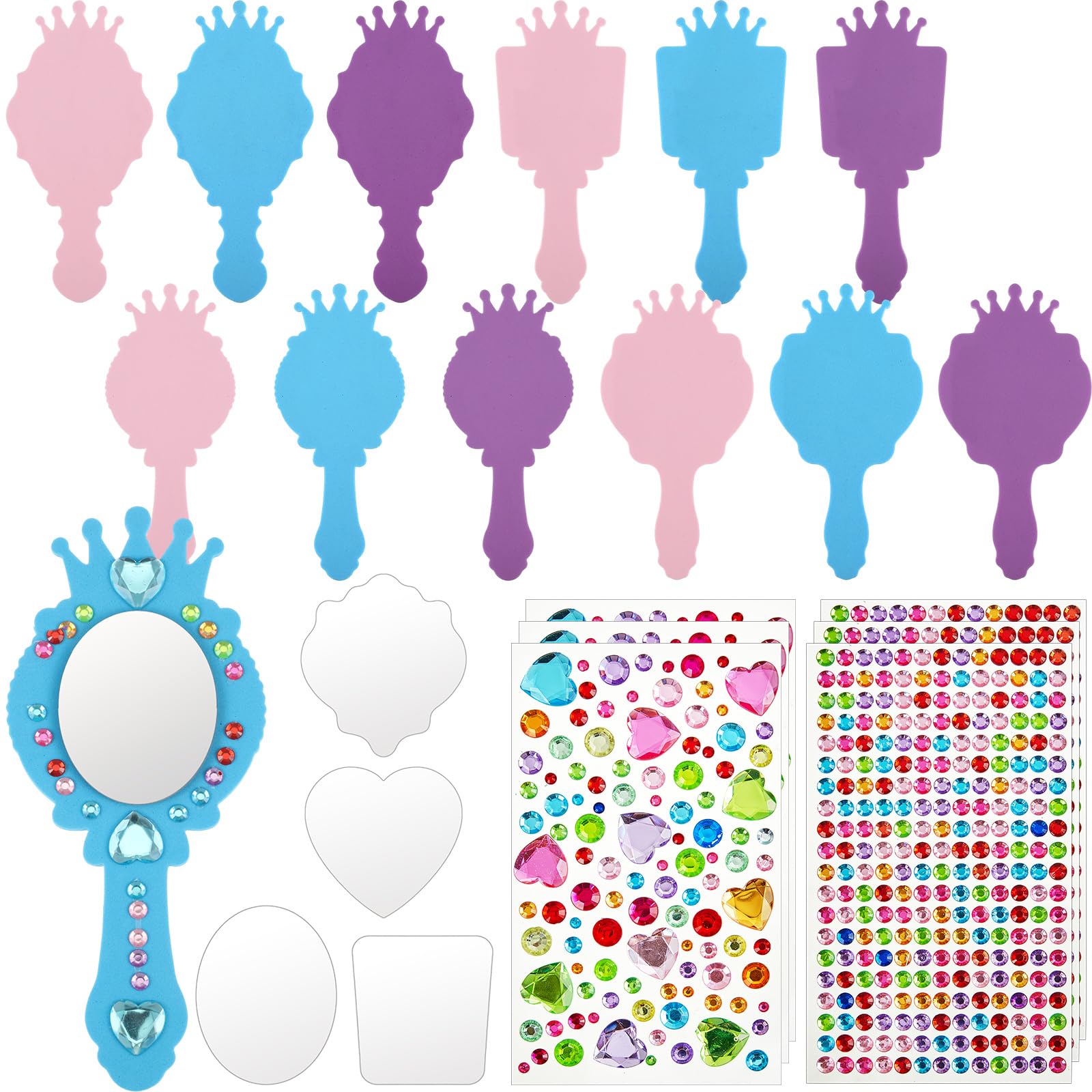 Liliful princess foam mirror kit with colorful mirrors for DIY party crafts