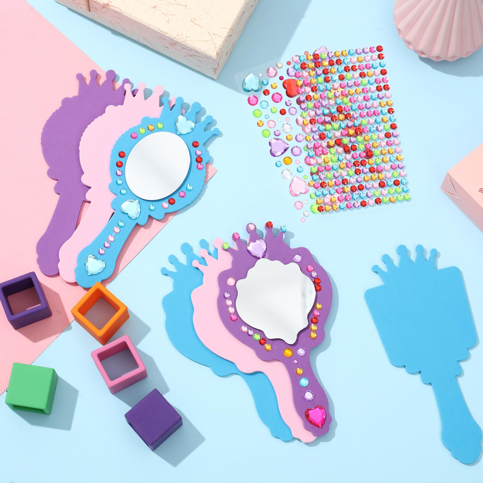 Liliful unbreakable acrylic mirrors with foam frames for safe play