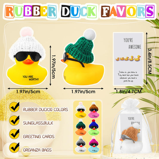 Liliful rubber duck with sunglasses as playful staff gift