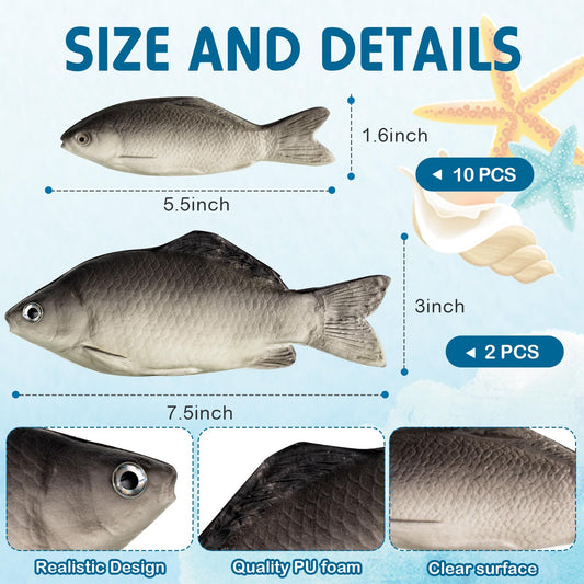Liliful small fake fish with subtle color detail for compact decor displays.