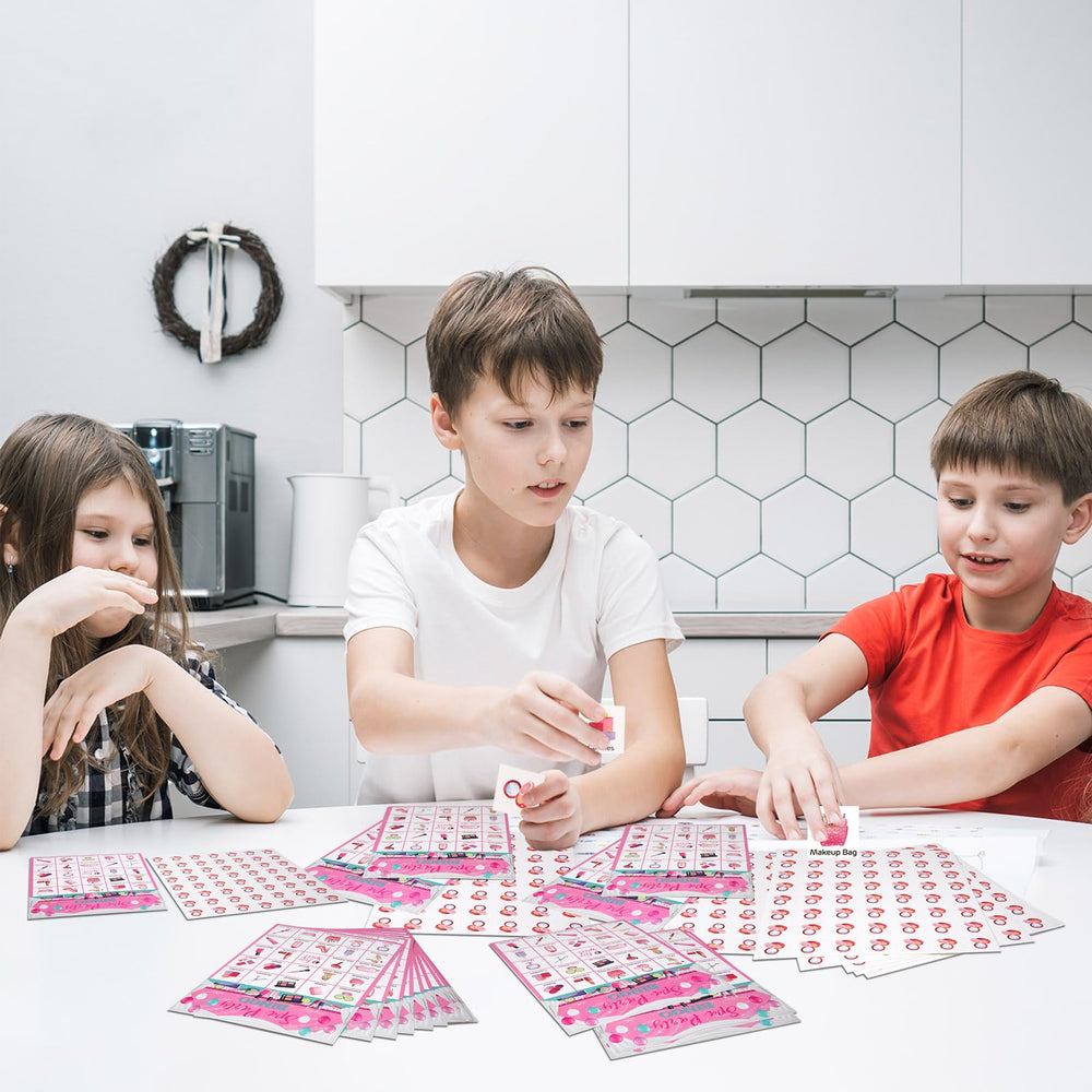 Liliful spa bingo game table setup for social sleepovers