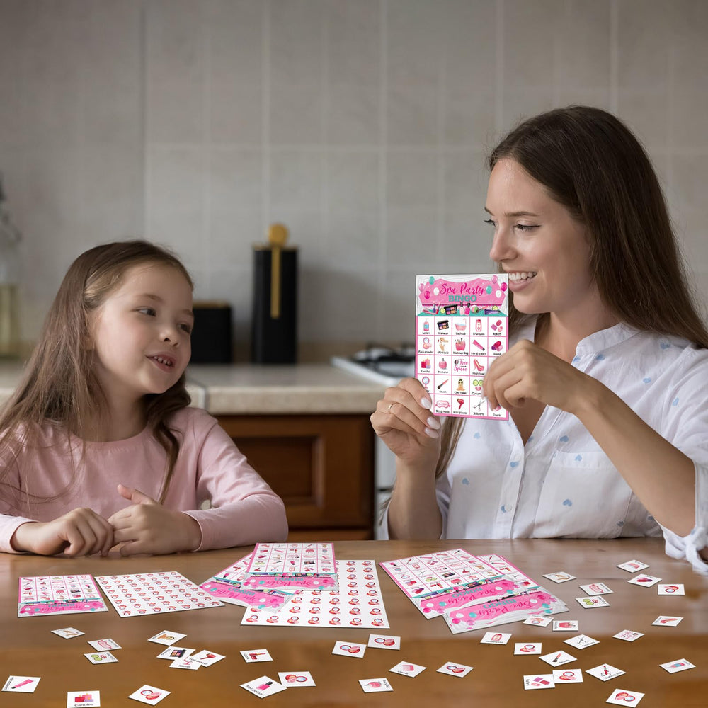 Liliful spa bingo packaging box highlighting complete party set