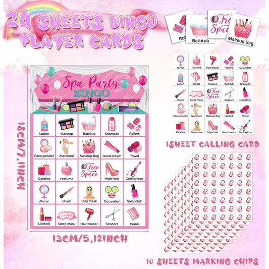 Liliful spa party bingo markers provide clear coverage for quick marking