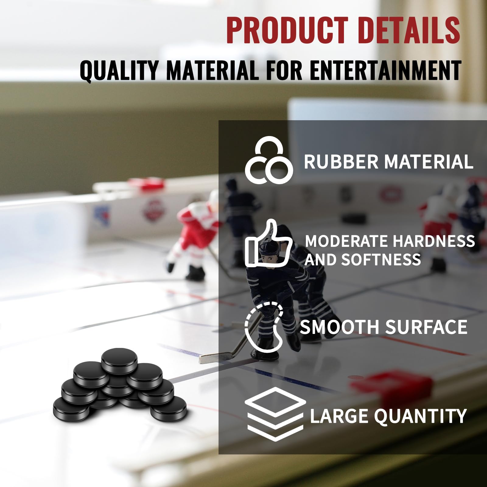 Liliful 20-pack hockey pucks deliver ample playtime and easy replacements.