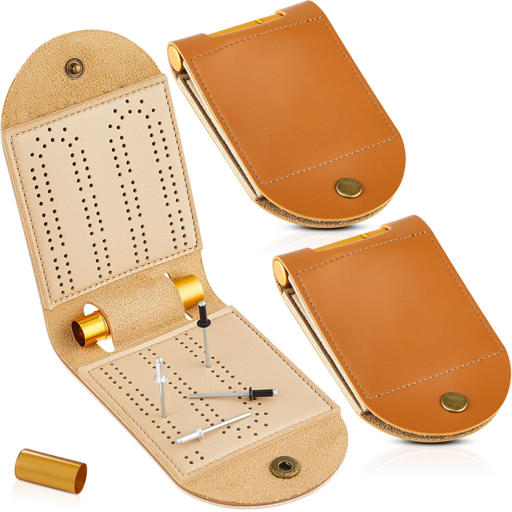 Liliful travel cribbage board folded for easy transport