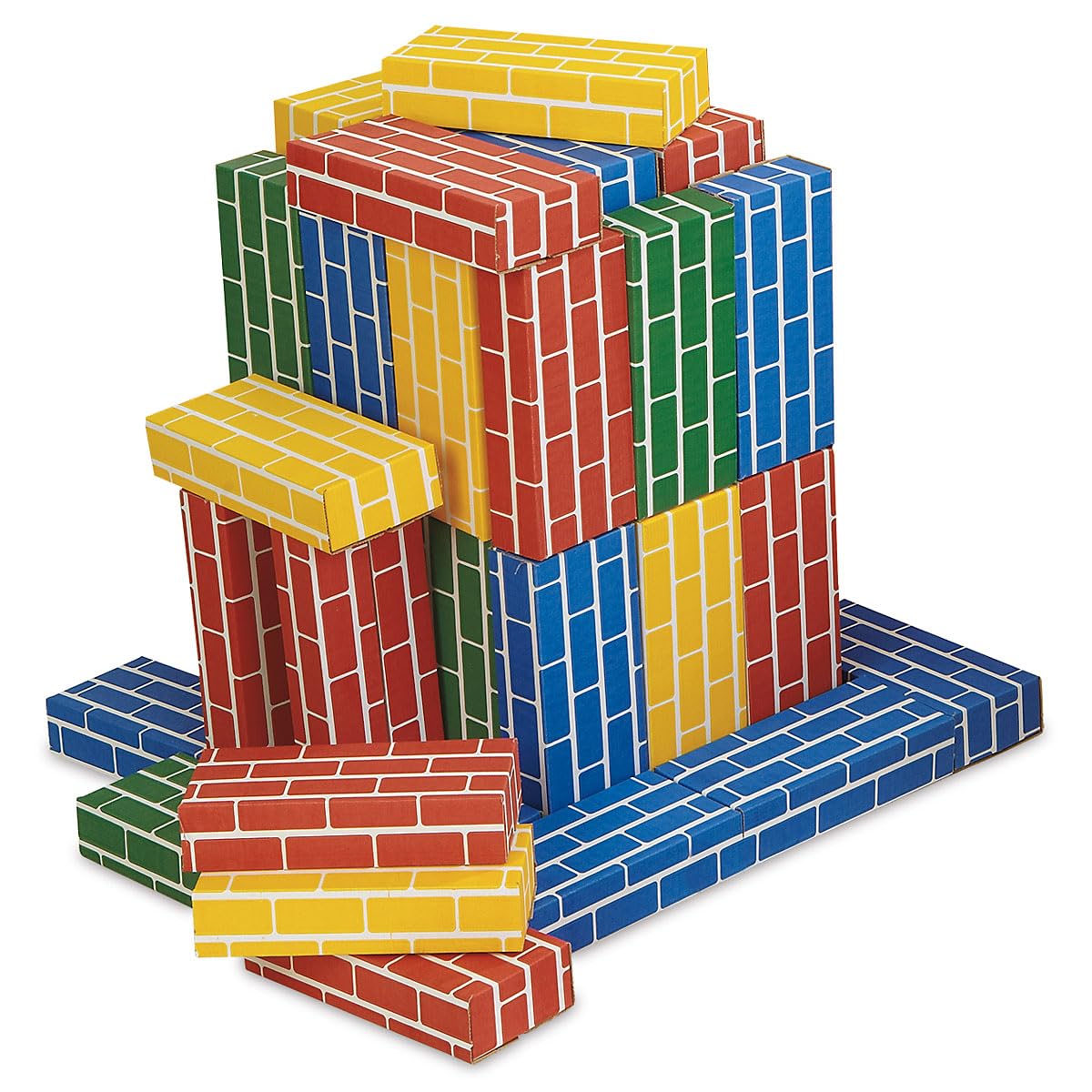 Lillian Vernon cardboard blocks are sturdy yet light for toddlers