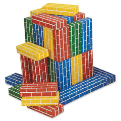 Lillian Vernon cardboard blocks are sturdy yet light for toddlers