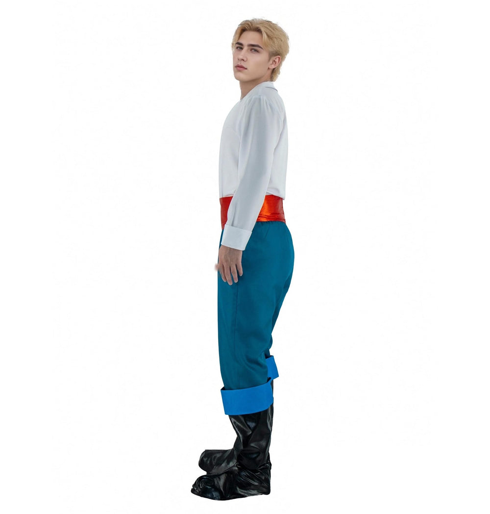 LILLIWEEN Prince Eric costume shoulder detail, highlights ornate embroidery for premium appearance.