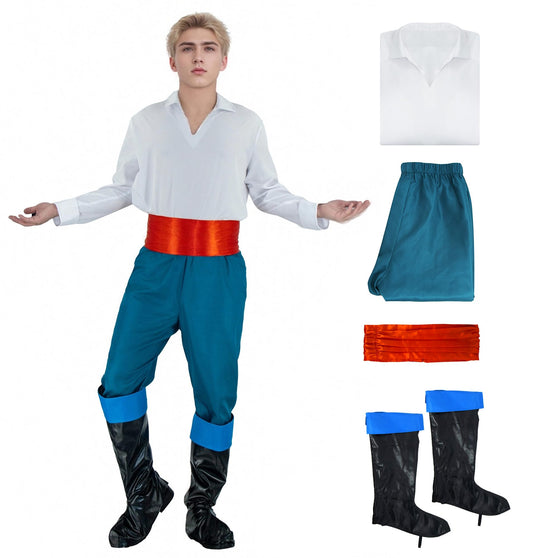 LILLIWEEN Prince Eric costume top, ideal for cosplay and themed photo shoots.
