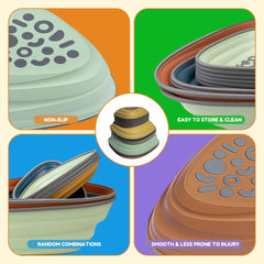 Non-slip rubber base secures placement on carpet, tile, or grass