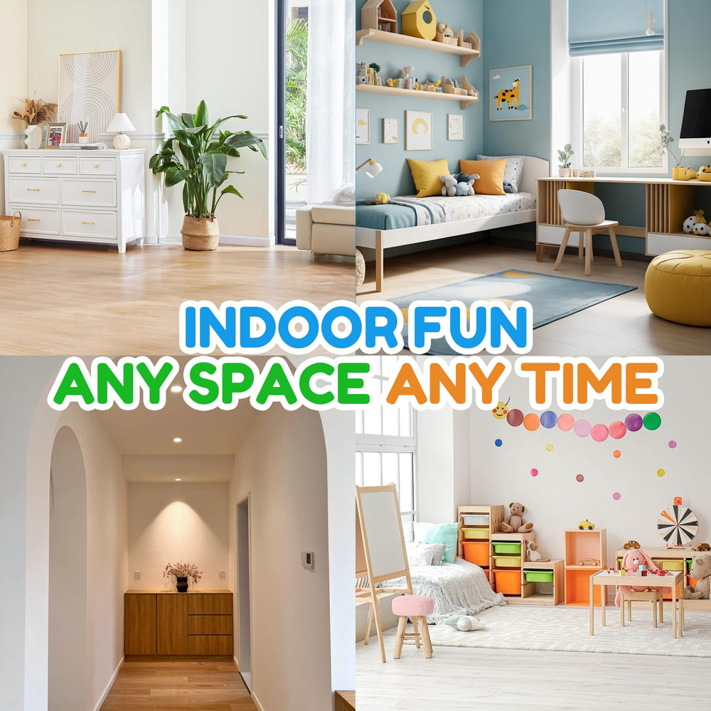 Varying heights offer progressive balance challenges as kids grow
