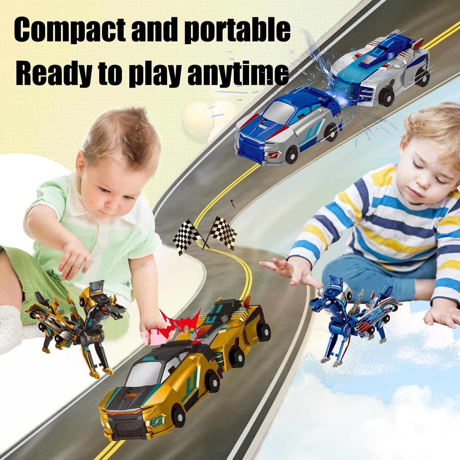 Liluwushe convertible robot toy showcasing dino-merge feature for kids.