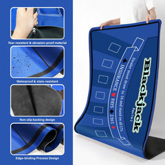 LILXIU poker mat tear-resistant fabric withstands frequent card handling.
