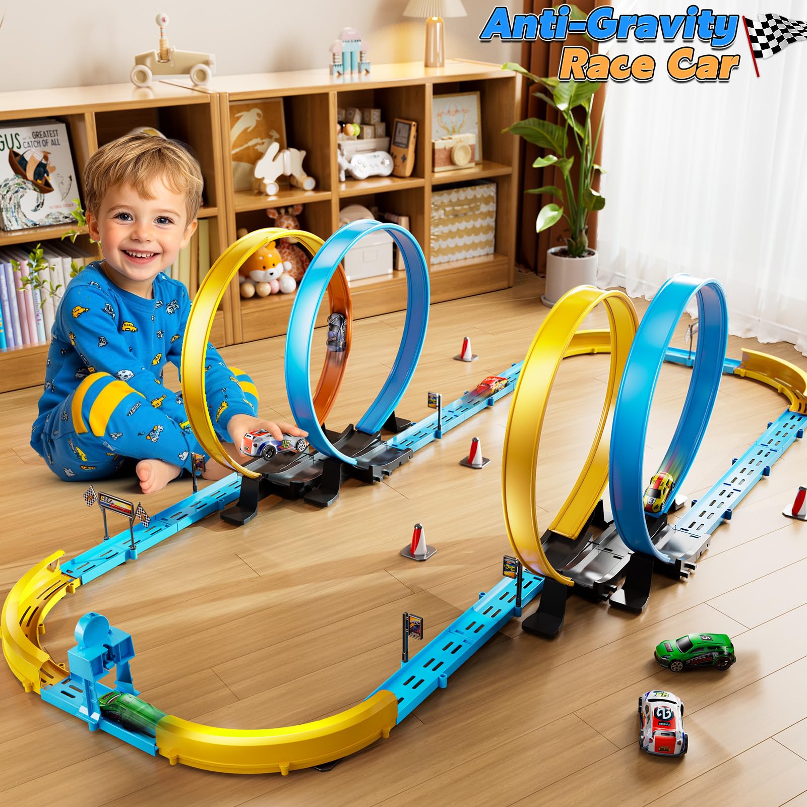 LILYBUDS track includes four crash zones for dramatic, safe bump-and-go play.