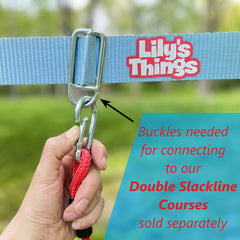 Lily's Things double slackline course compatibility for flexible setups