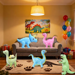 LilyZheng 3D Triceratops balloon offers poseable legs for playful photos.