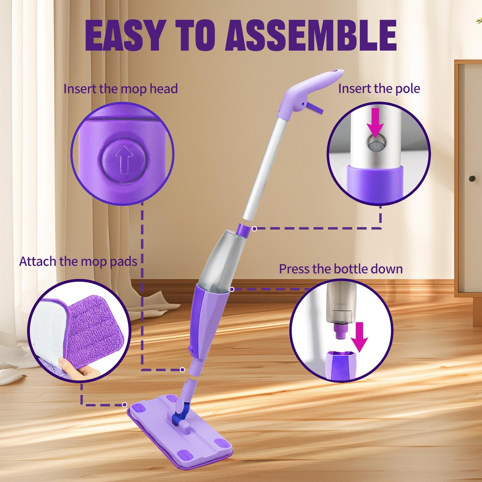 Liminfeit purple gift‑ready set inspiring practical pretend cleaning