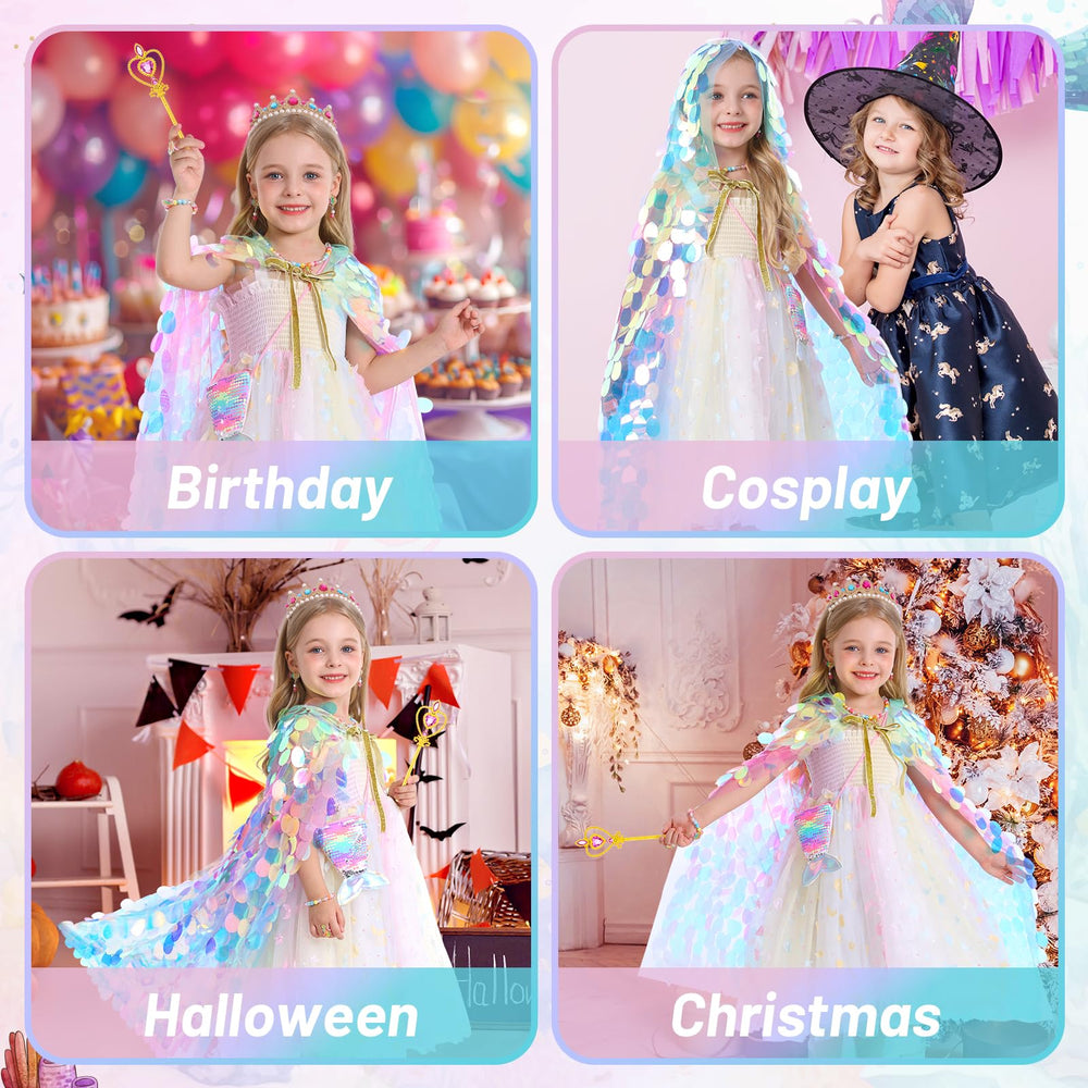 LIMIROLER dress-up play scene showing a complete princess mermaid look