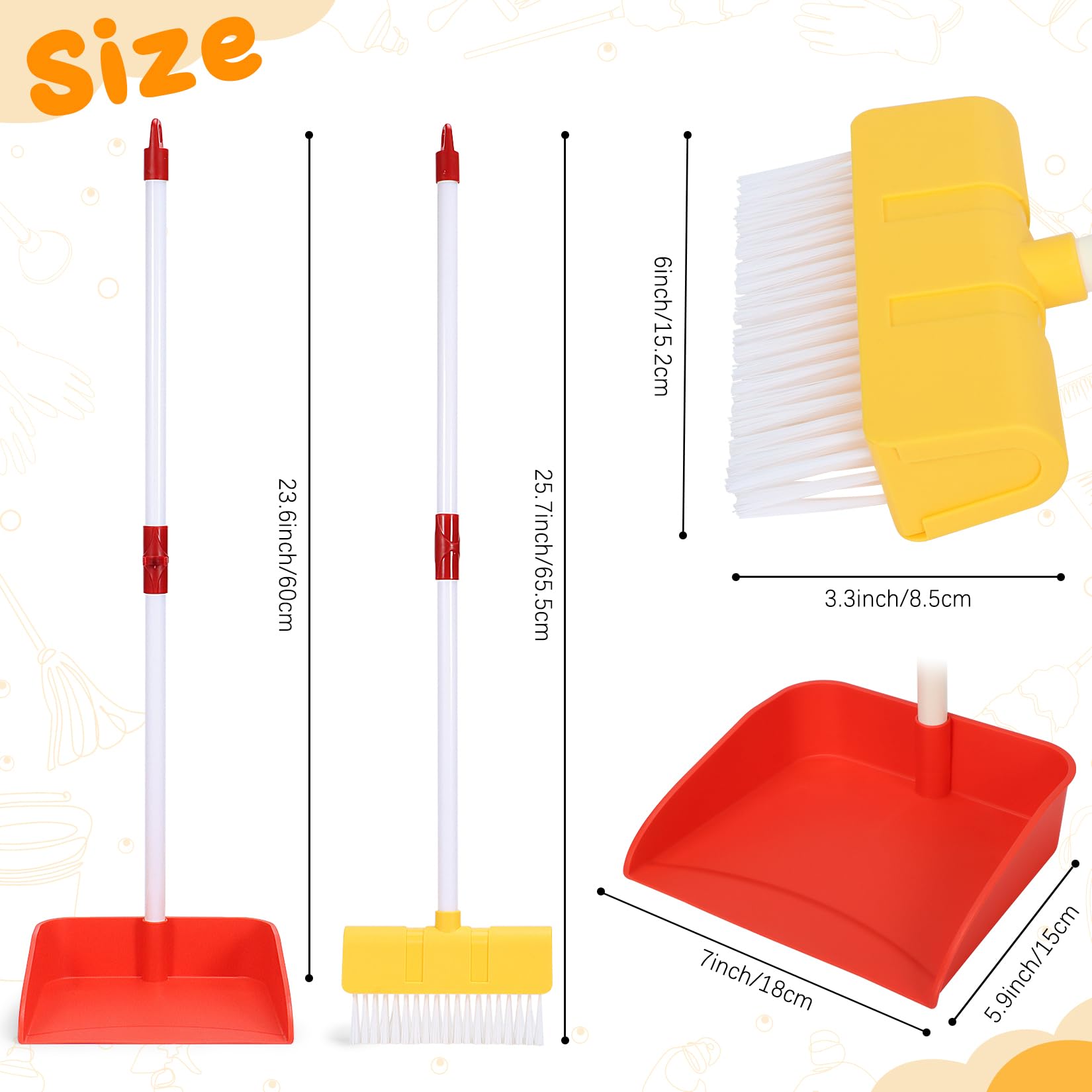 LIMIROLER cleaning dustpan close-up highlights lightweight design for little hands.