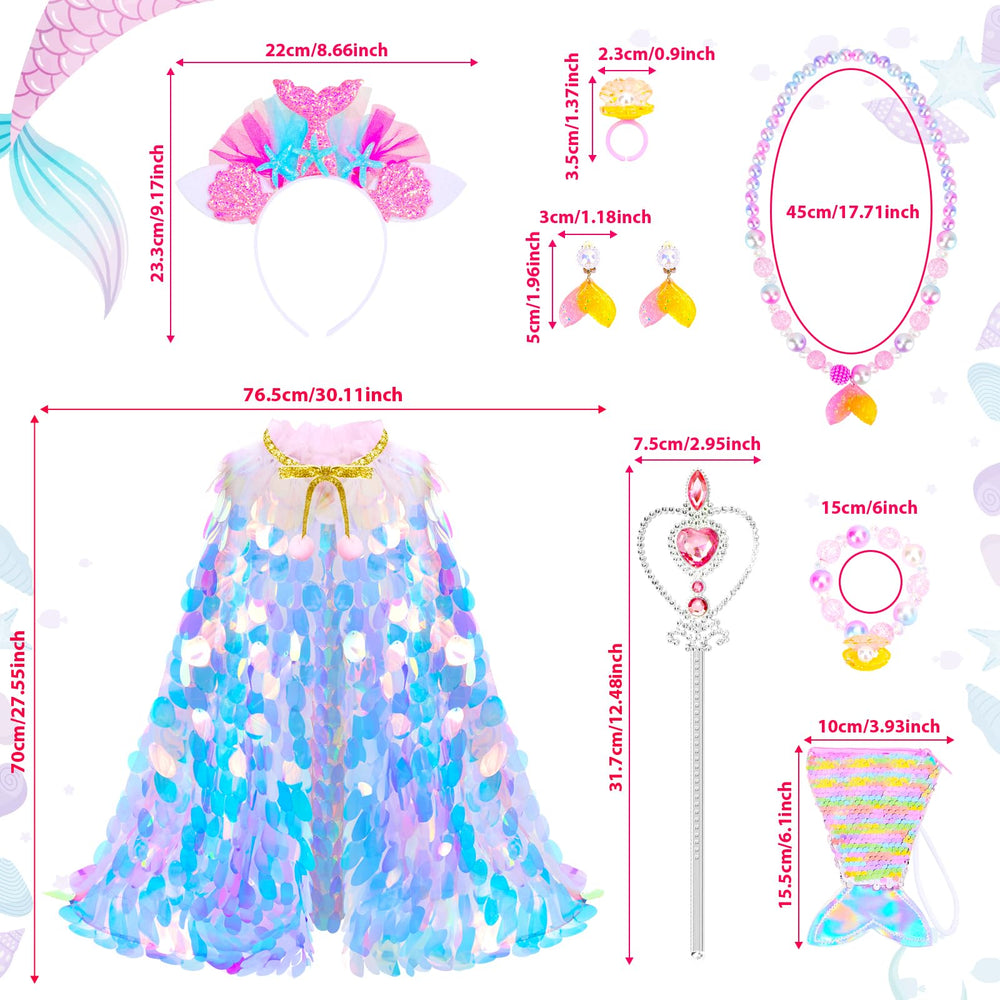 LIMIROLER mermaid hair hoop adds sparkle for pretend stories.
